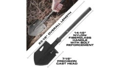 Reapr TAC Survival Shovel -Hagan Snow Shop opplanet reapr tac survival shovel 4 5in 420 stainless steel black powdercoated 11021 av 2