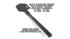 Reapr TAC Survival Shovel -Hagan Snow Shop opplanet reapr tac survival shovel 4 5in 420 stainless steel black powdercoated 11021 av 4
